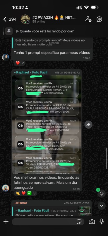 Depoimento de aluno