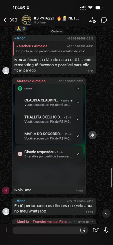 Depoimento de aluno