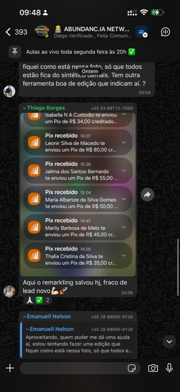 Depoimento de aluno