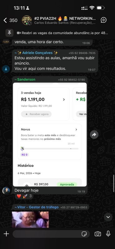 Depoimento de aluno