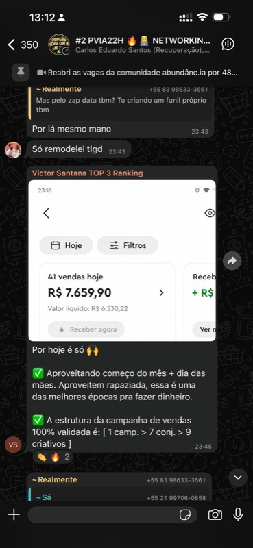 Depoimento de aluno