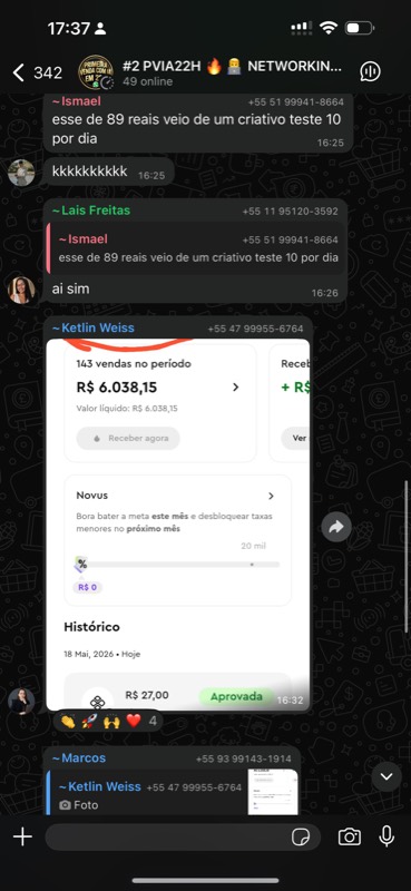 Depoimento de aluno