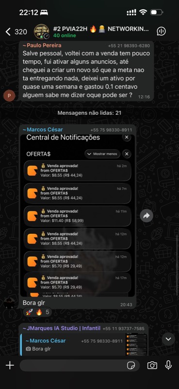 Depoimento de aluno