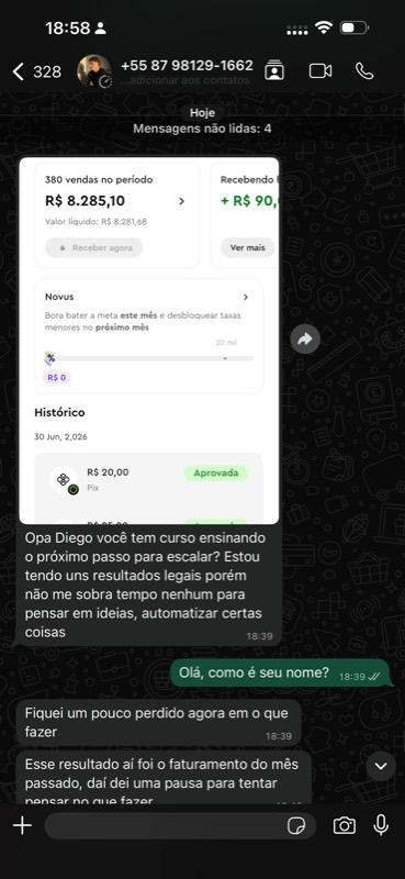 Depoimento de aluno
