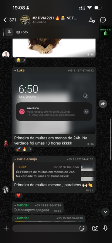 Depoimento de aluno