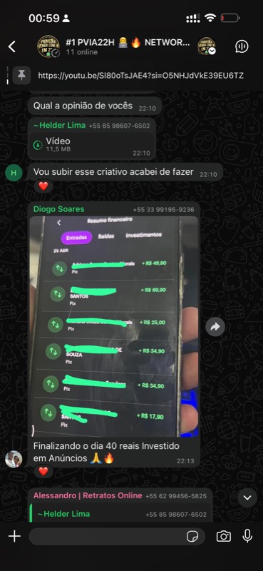 Depoimento de aluno